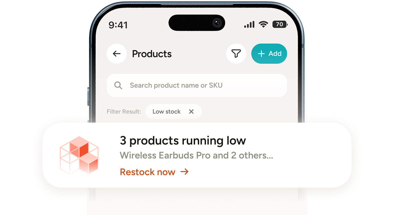 Inventory tracking interface